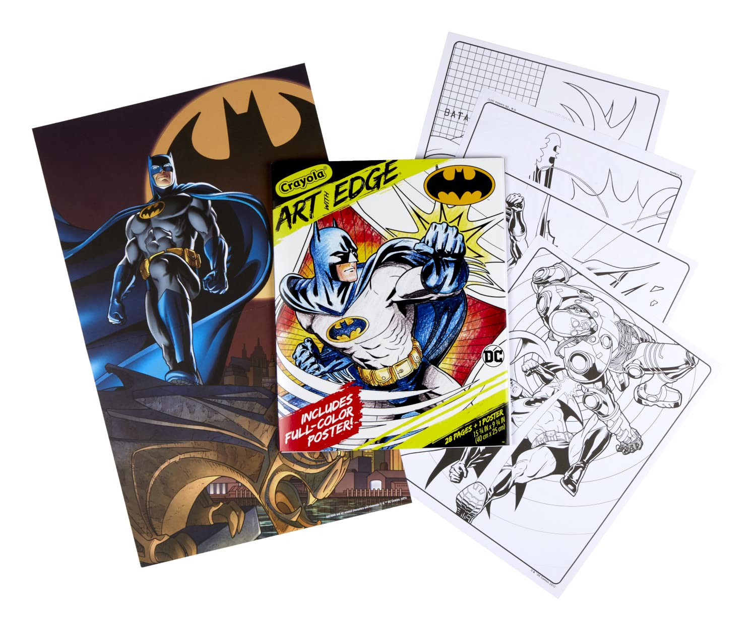 Foto 3 pulgar | Libro Para Colorear Crayola Art With Edge Batman Con Póster, 28 Págs. - Venta Internacional.