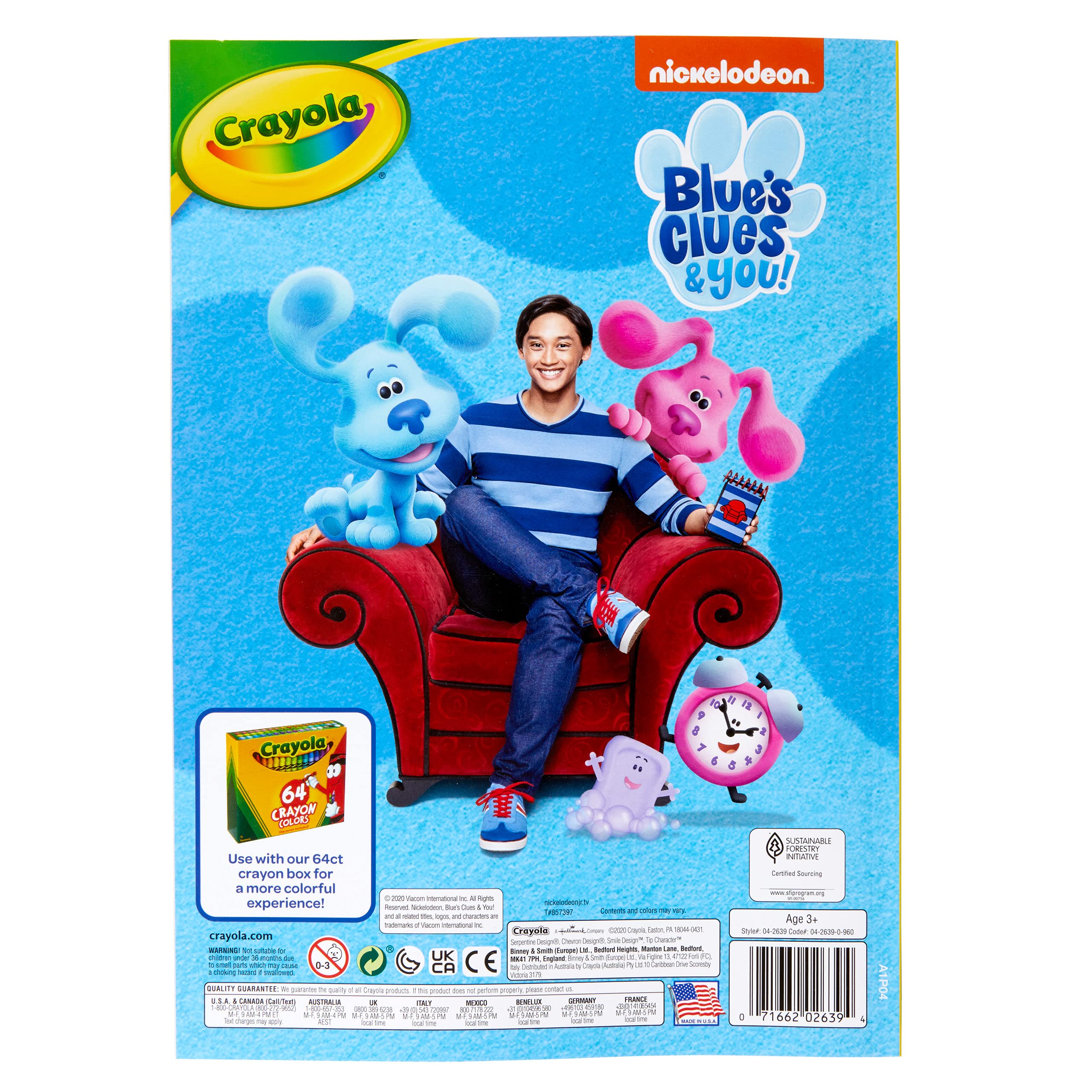 Foto 5 pulgar | Libro De Colorear Crayola Blues Clues Con Pegatinas, 96 Páginas, Para Niños - Venta Internacional.