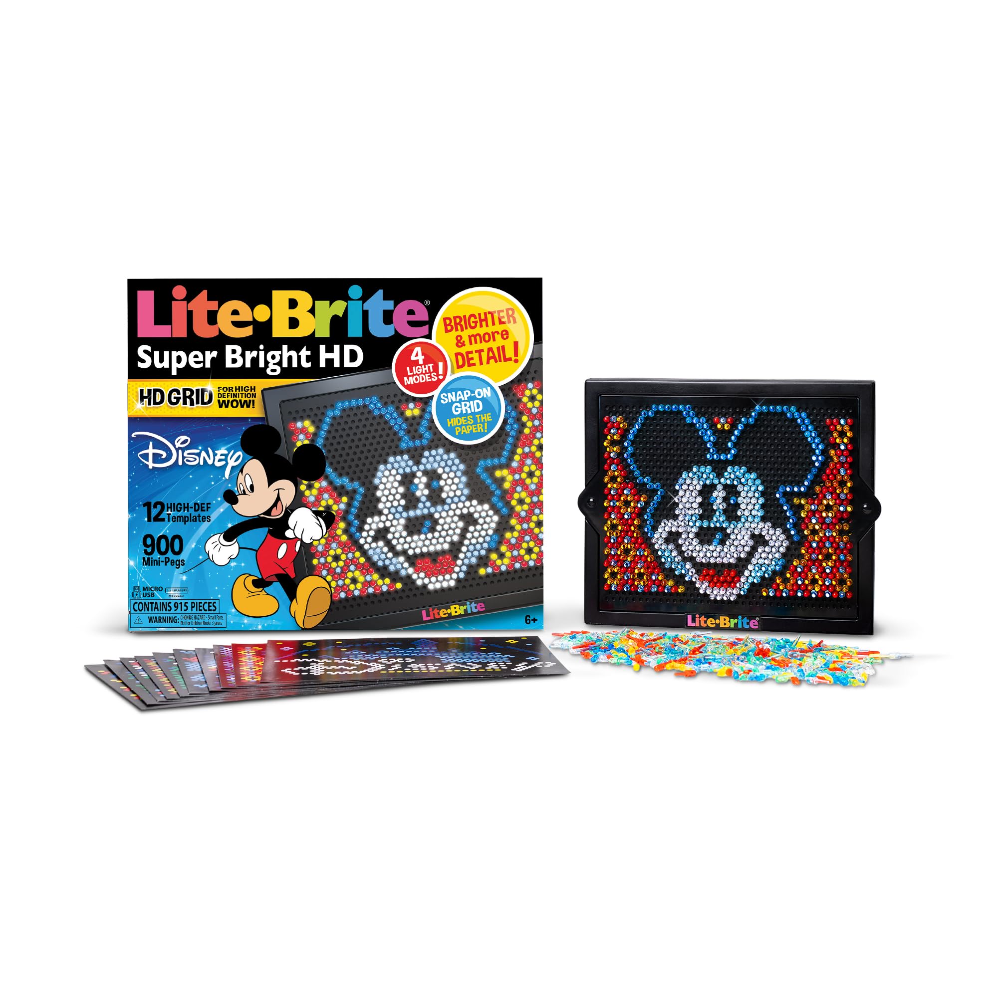 Foto 2 pulgar | Edición Disney Hd Super Bright De Lite Brite Con 900 Minipinzas - Venta Internacional.