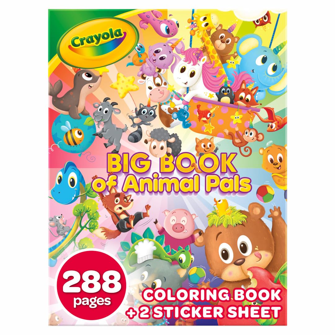 Libro De Colorear Crayola Big Book Of Animal Pals 288 Páginas Para Niños - Venta Internacional.