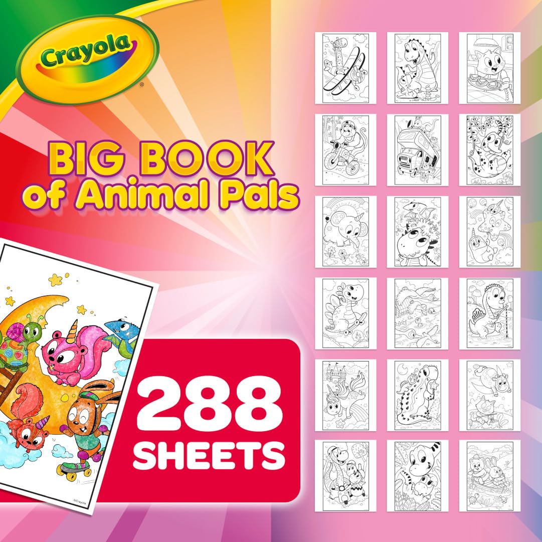 Foto 4 pulgar | Libro De Colorear Crayola Big Book Of Animal Pals 288 Páginas Para Niños - Venta Internacional.