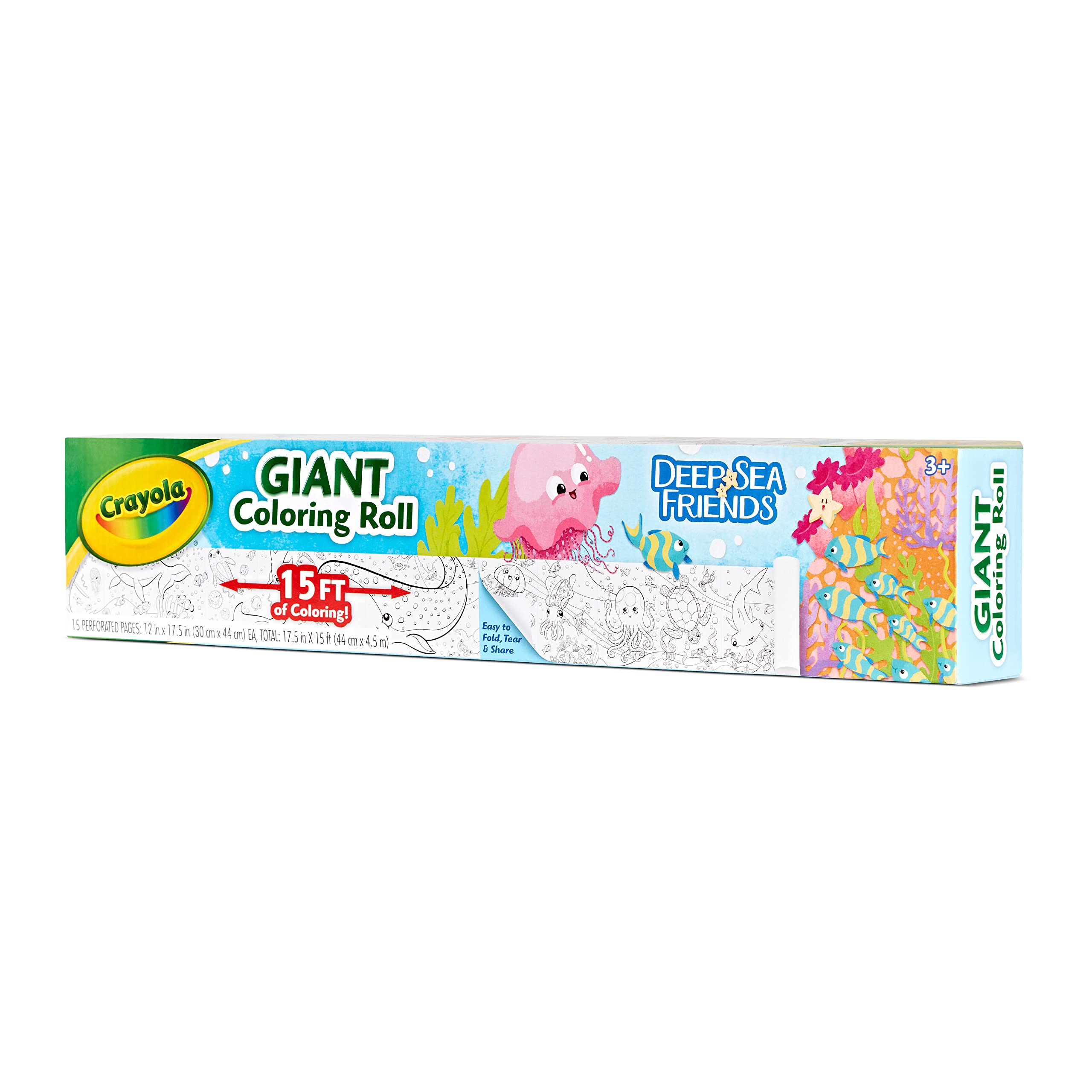 Foto 4 pulgar | Rollo Para Colorear Crayola Giant Ocean Con 15 Páginas Perforadas - Venta Internacional.