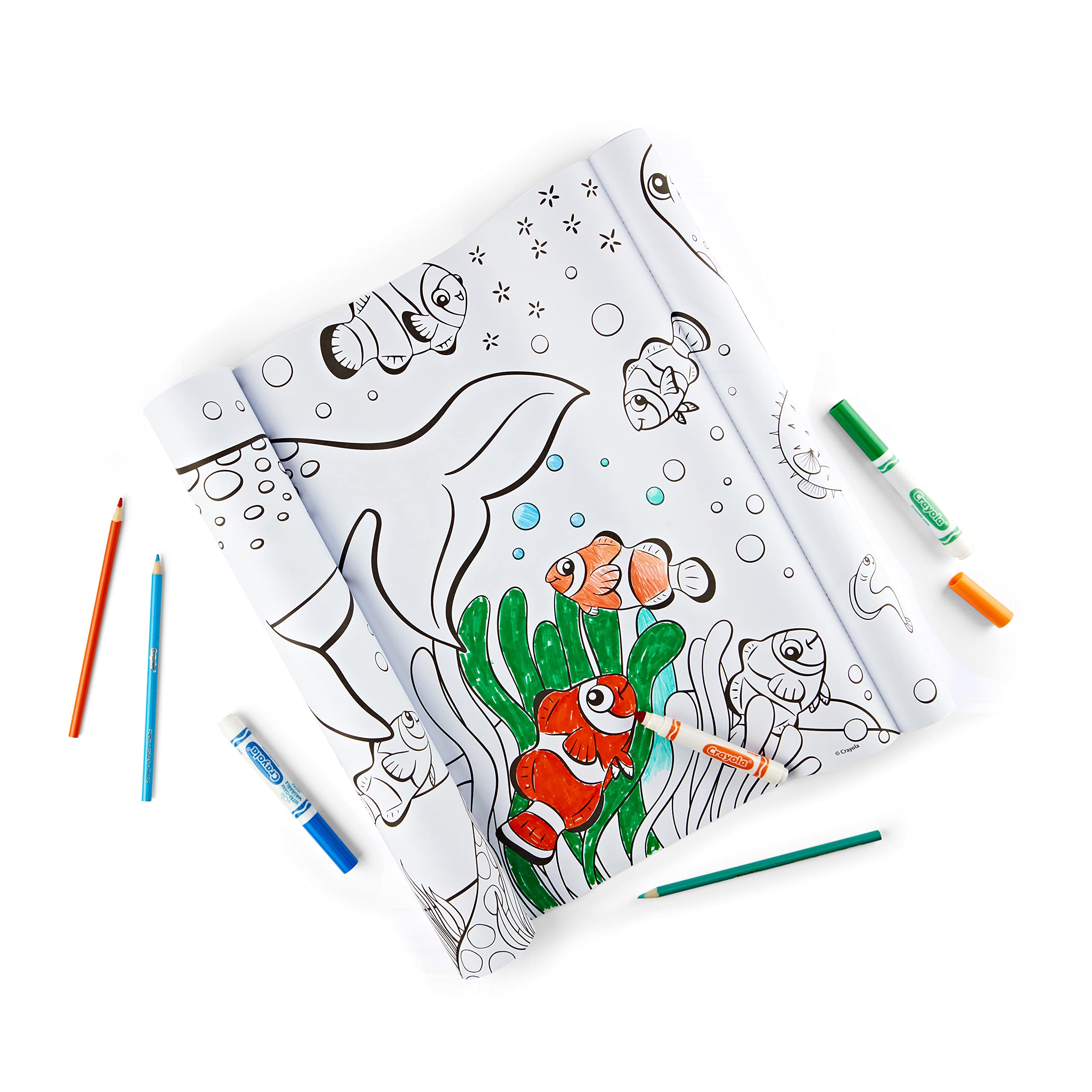 Foto 5 pulgar | Rollo Para Colorear Crayola Giant Ocean Con 15 Páginas Perforadas - Venta Internacional.