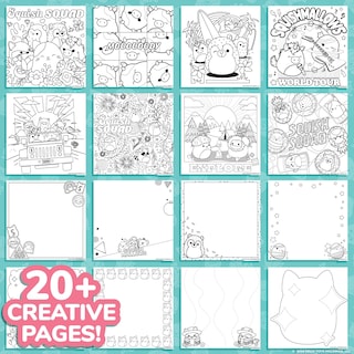 Foto 2 | Cuaderno De Bocetos Squishmallows Original Con Suministros De Papelería - Venta Internacional.