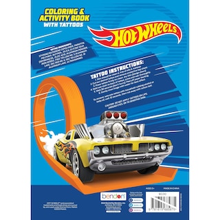 Foto 2 | Libro Para Colorear Y Actividades Bendon Hot Wheels 59068 Con Tatuajes - Venta Internacional.