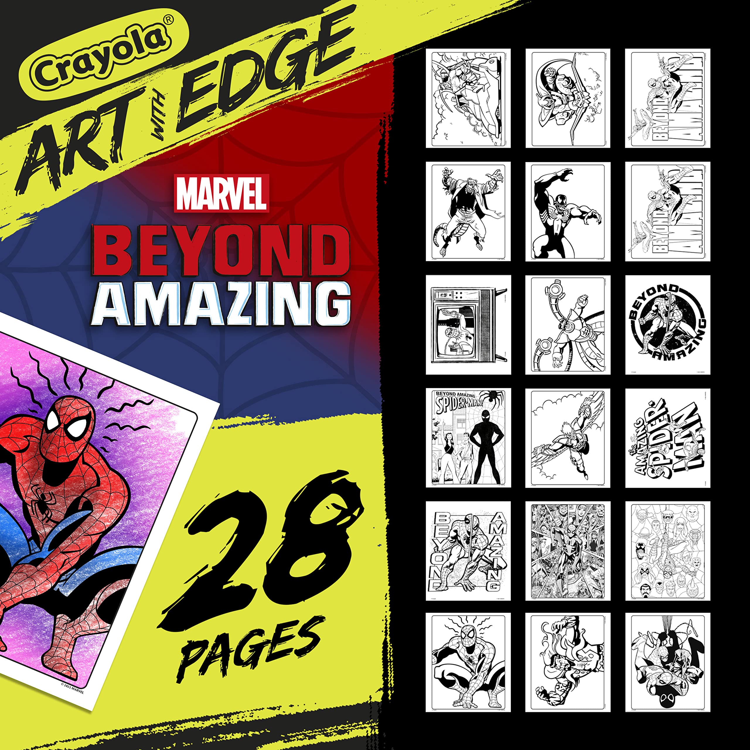 Foto 6 pulgar | Libro Para Colorear Crayola Art Con Edge Spiderman Beyond Amazing - Venta Internacional.