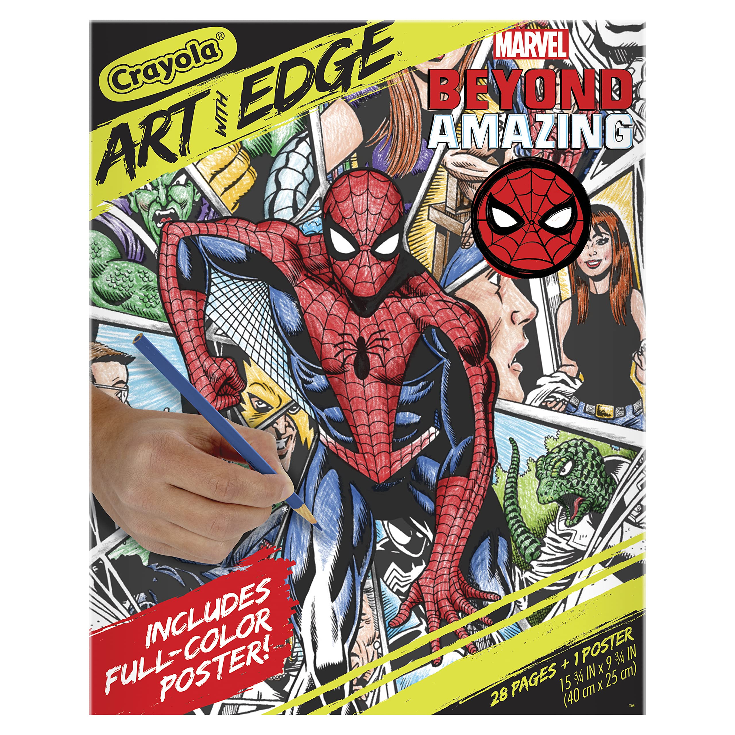 Foto 8 pulgar | Libro Para Colorear Crayola Art Con Edge Spiderman Beyond Amazing - Venta Internacional.