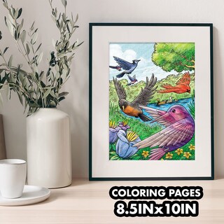 Foto 2 | Libro Para Colorear Crayola Bird, 40 Págs. Para Adultos, 21,6 X 25,4 Cm, Perforado - Venta Internacional.