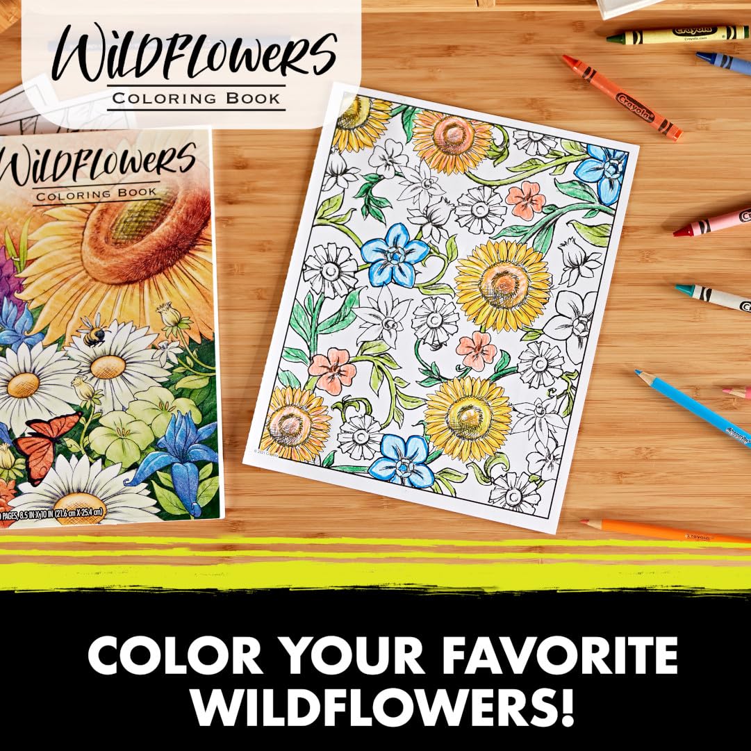 Foto 4 pulgar | Libro Para Colorear Crayola Wildflower, 40 Páginas, Premium Para Adultos - Venta Internacional.