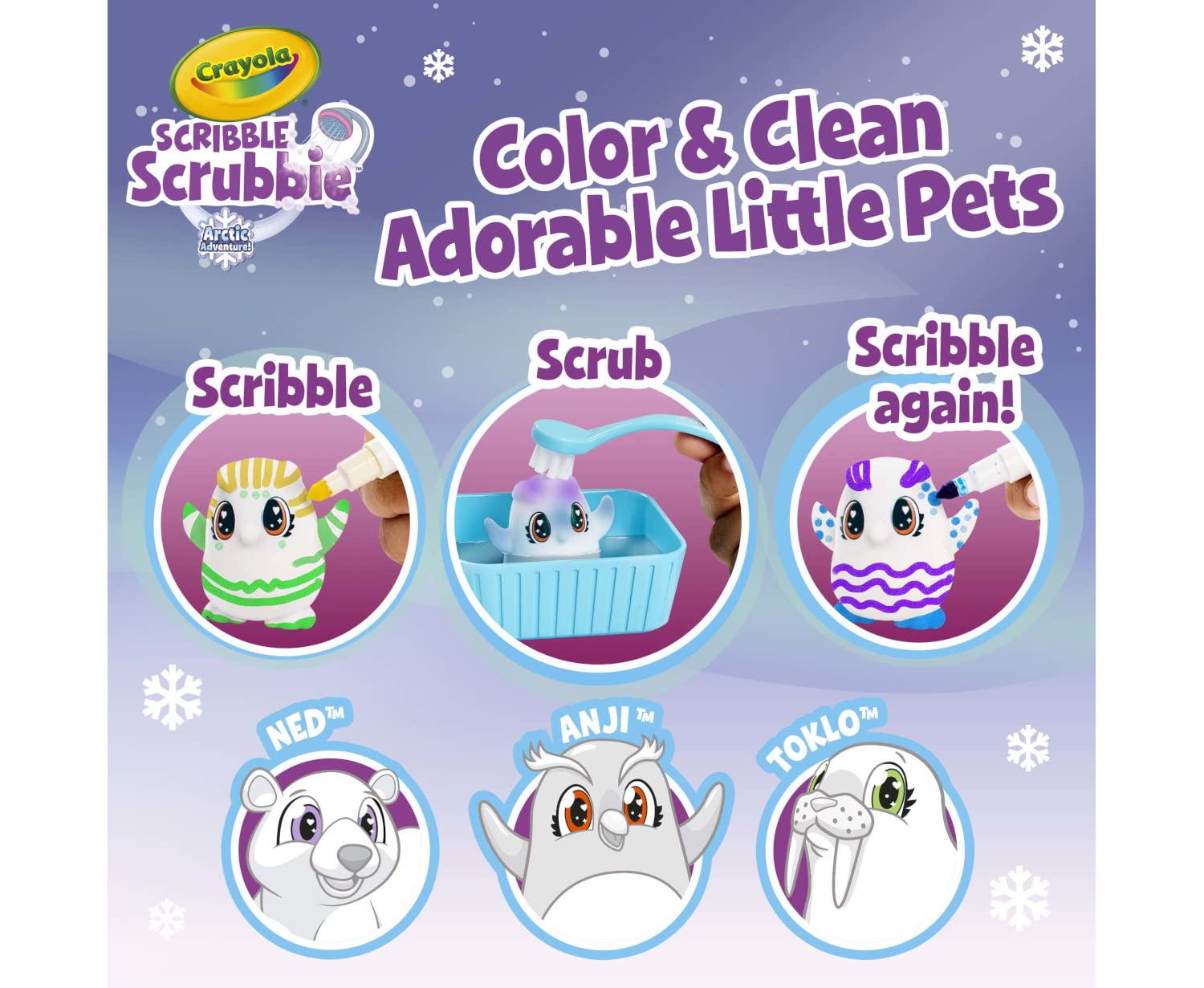 Foto 6 pulgar | Creative Toy Crayola Scribble Scrubbie Pets Arctic Snow Explorer - Venta Internacional.