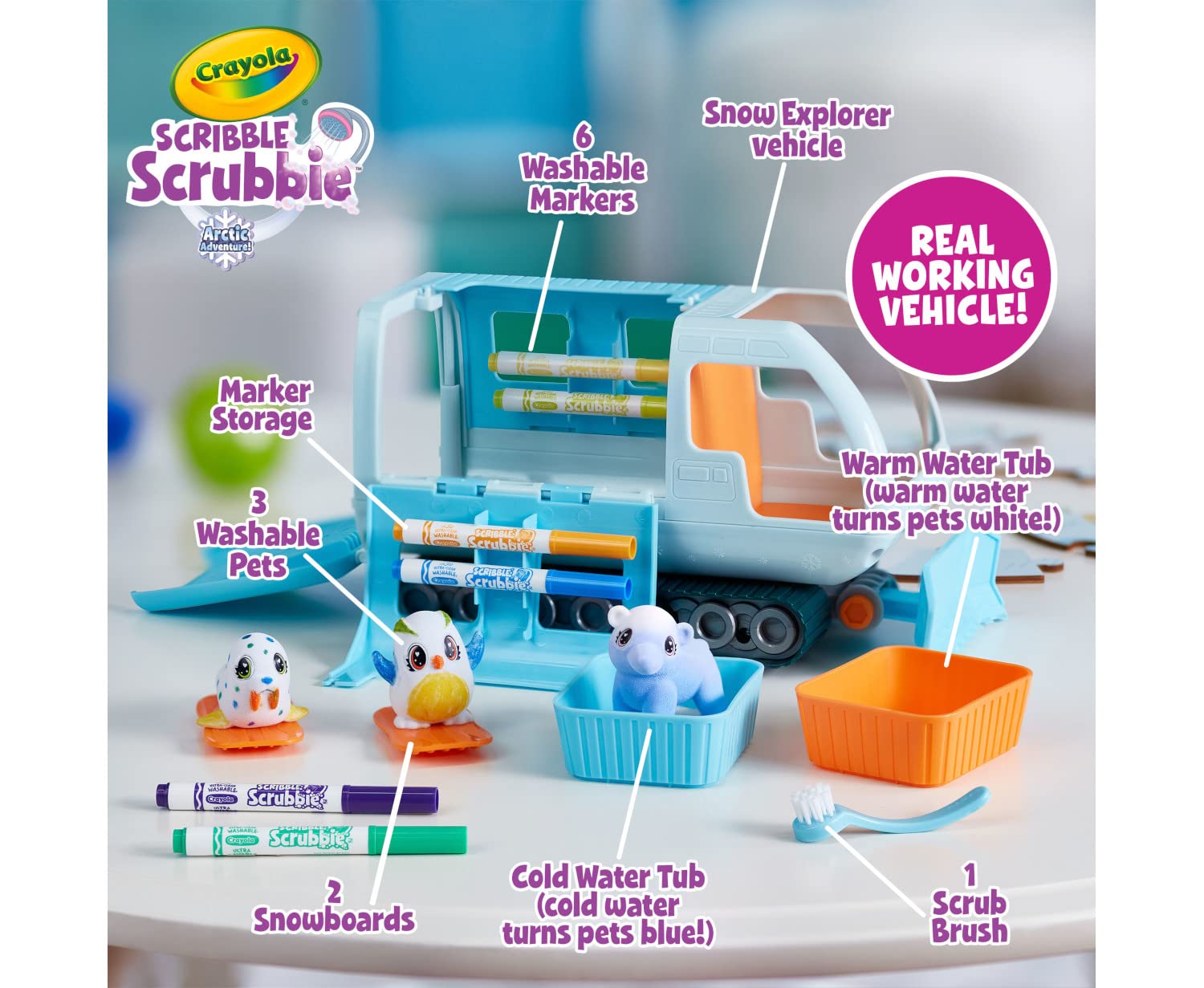 Foto 8 pulgar | Creative Toy Crayola Scribble Scrubbie Pets Arctic Snow Explorer - Venta Internacional.