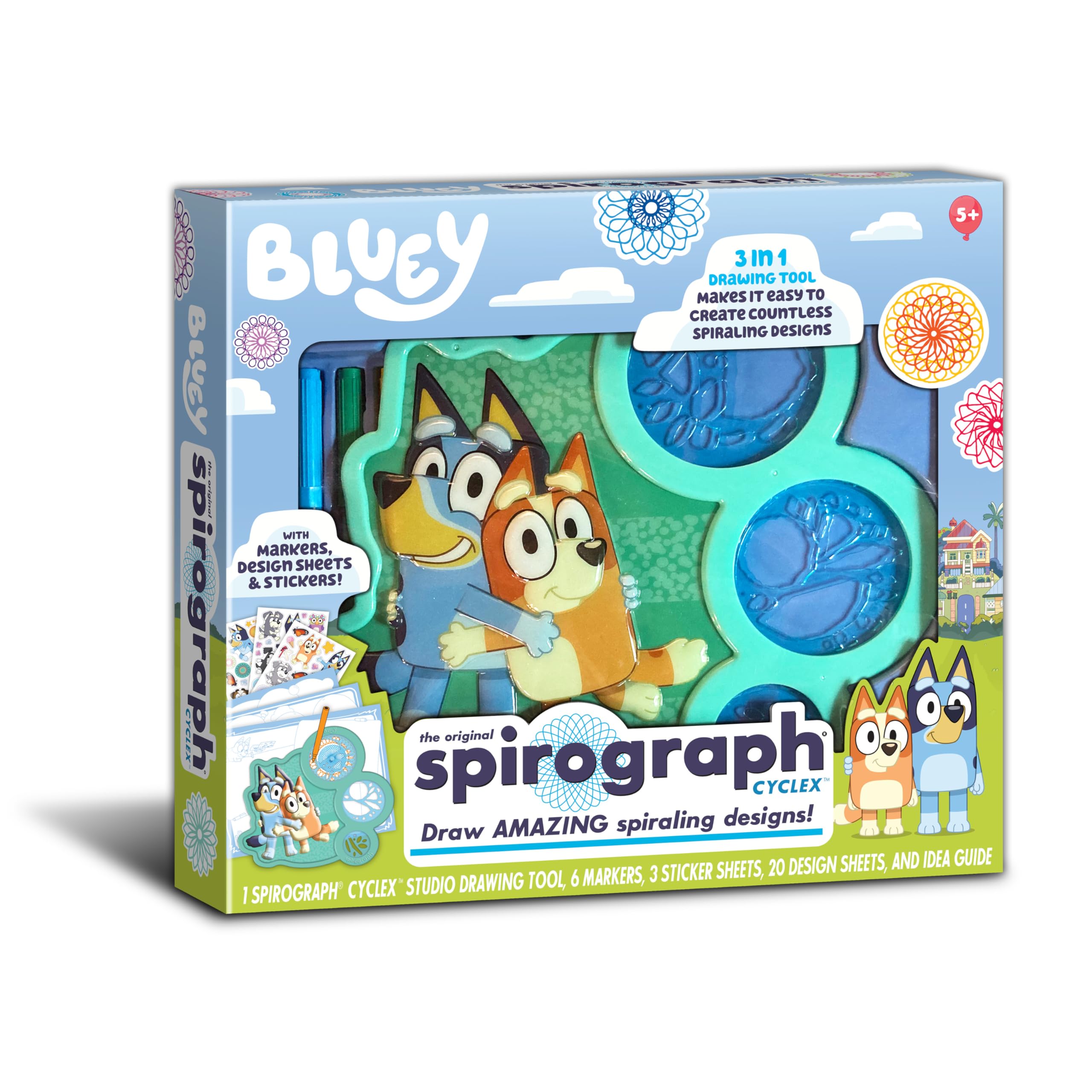 Foto 2 pulgar | Kit De Dibujo Spirograph Cyclex Bluey Con Pegatinas Para Niños Mayores De 5 Años - Venta Internacional.