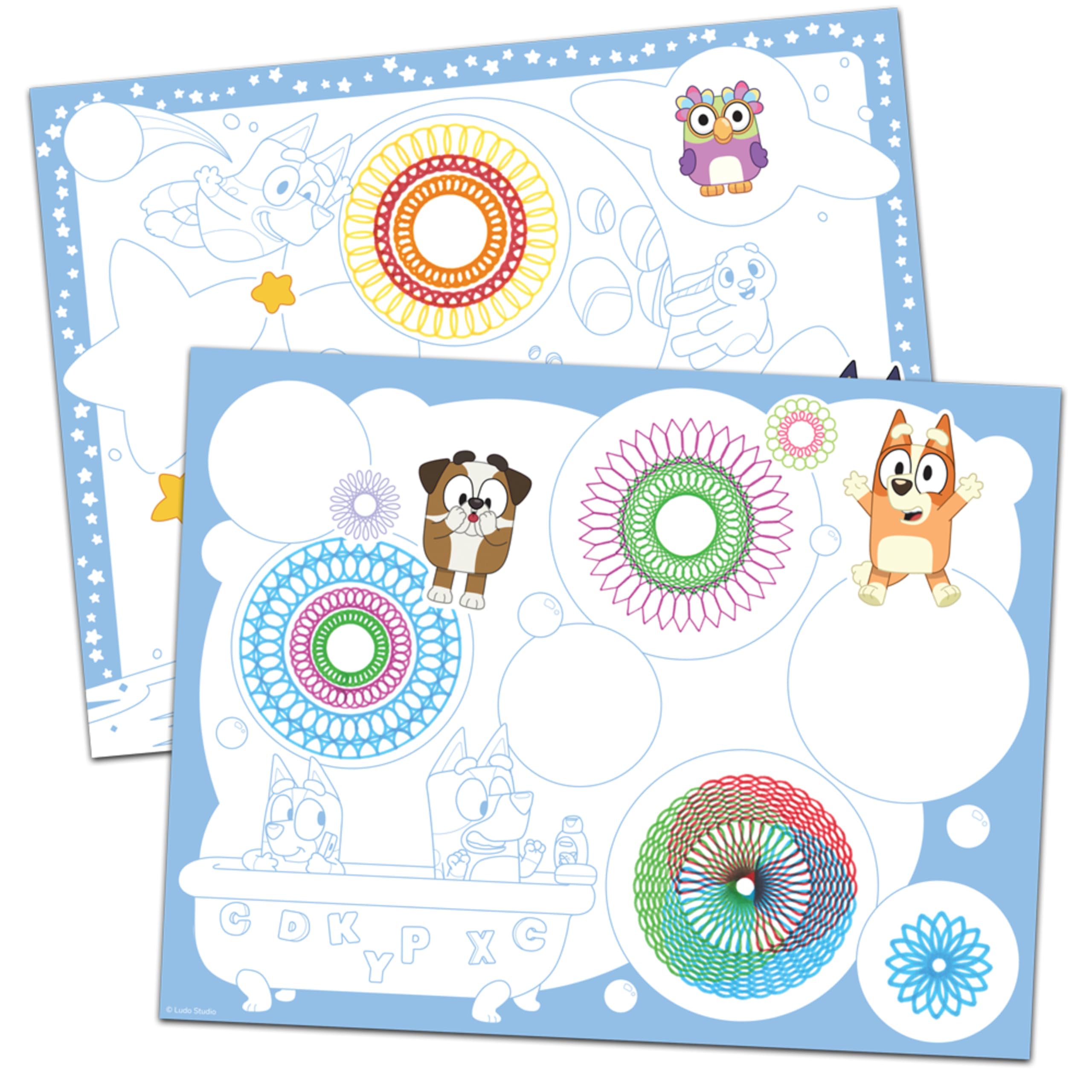 Foto 4 | Kit De Dibujo Spirograph Cyclex Bluey Con Pegatinas Para Niños Mayores De 5 Años - Venta Internacional.