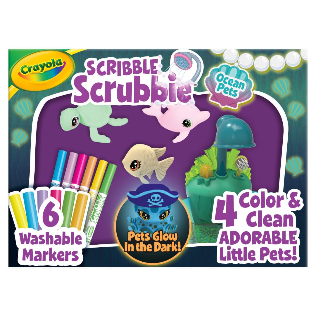 Foto 2 pulgar | Toy Crayola Scribble Scrubbie Glow Lagoon Pets, Animales Marinos, 3 Años O Más - Venta Internacional.