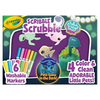 Foto 1 | Toy Crayola Scribble Scrubbie Glow Lagoon Pets, Animales Marinos, 3 Años O Más - Venta Internacional.