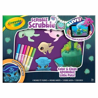 Foto 2 | Toy Crayola Scribble Scrubbie Glow Lagoon Pets, Animales Marinos, 3 Años O Más - Venta Internacional.