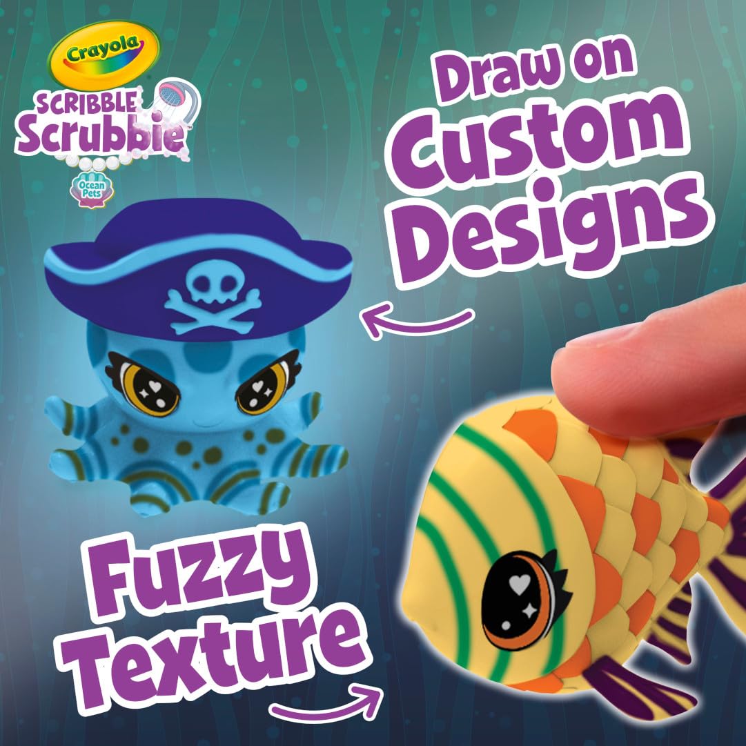 Foto 4 pulgar | Toy Crayola Scribble Scrubbie Glow Lagoon Pets, Animales Marinos, 3 Años O Más - Venta Internacional.