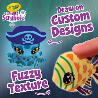 Foto 3 | Toy Crayola Scribble Scrubbie Glow Lagoon Pets, Animales Marinos, 3 Años O Más - Venta Internacional.