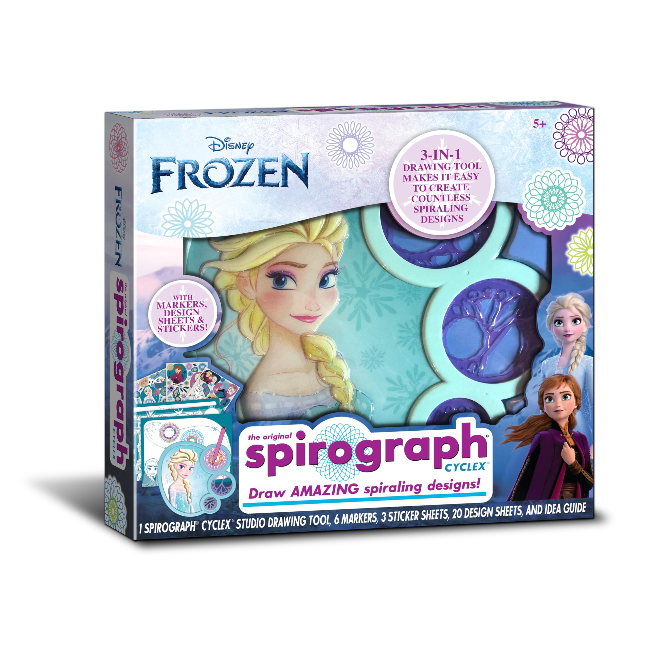Foto 2 pulgar | Kit De Dibujo Spirograph Cyclex Set Frozen Con Pegatinas Para Más De 5 Años - Venta Internacional.