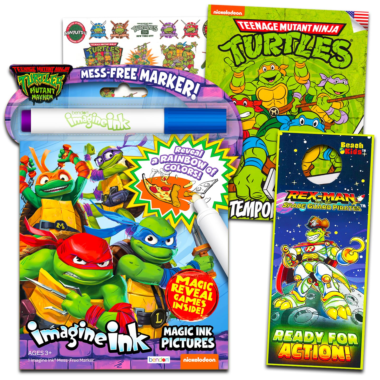 Foto 2 pulgar | Paquete De Libros Para Colorear Y Actividades Ninja Turtles Con Tatuajes - Venta Internacional.