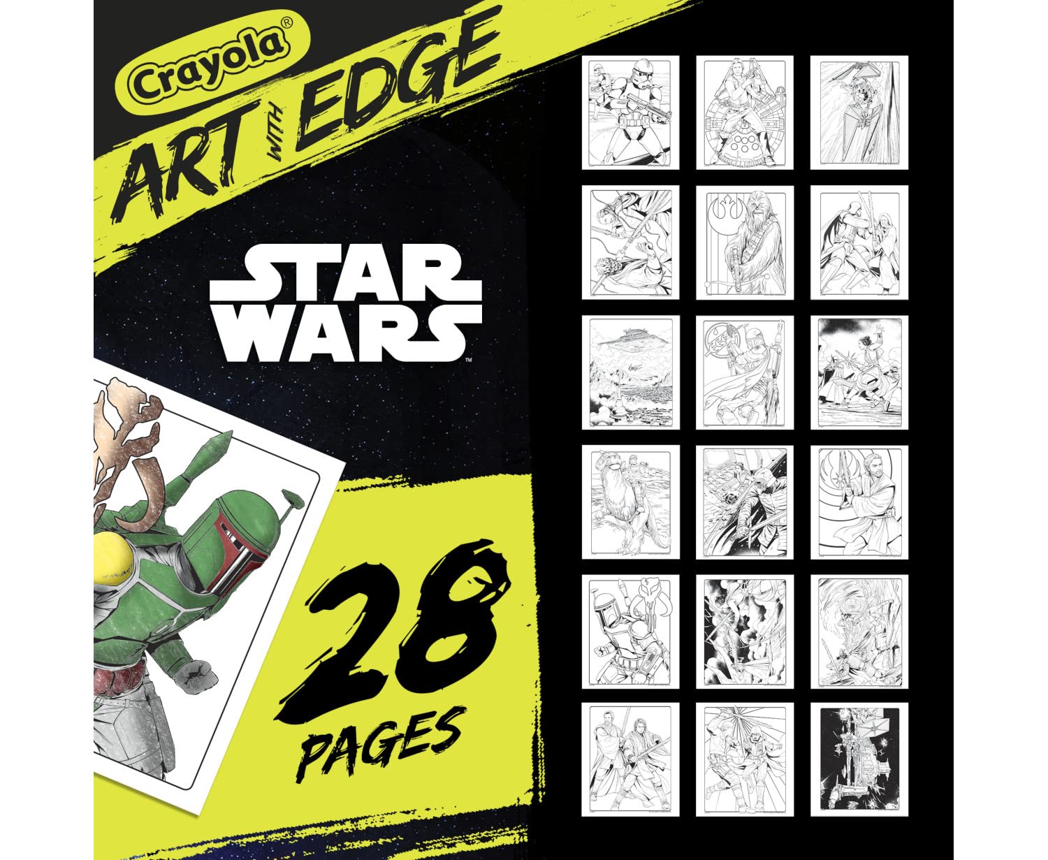 Foto 6 pulgar | Libro para Colorear Crayola Art With Edge Star Wars con Póster - Venta Internacional