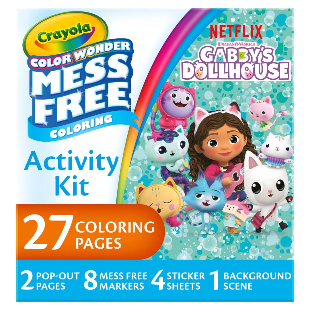 Kit De Actividades Crayola Color Wonder Gabby's Dollhouse Para Más De 3 Años - Venta Internacional.