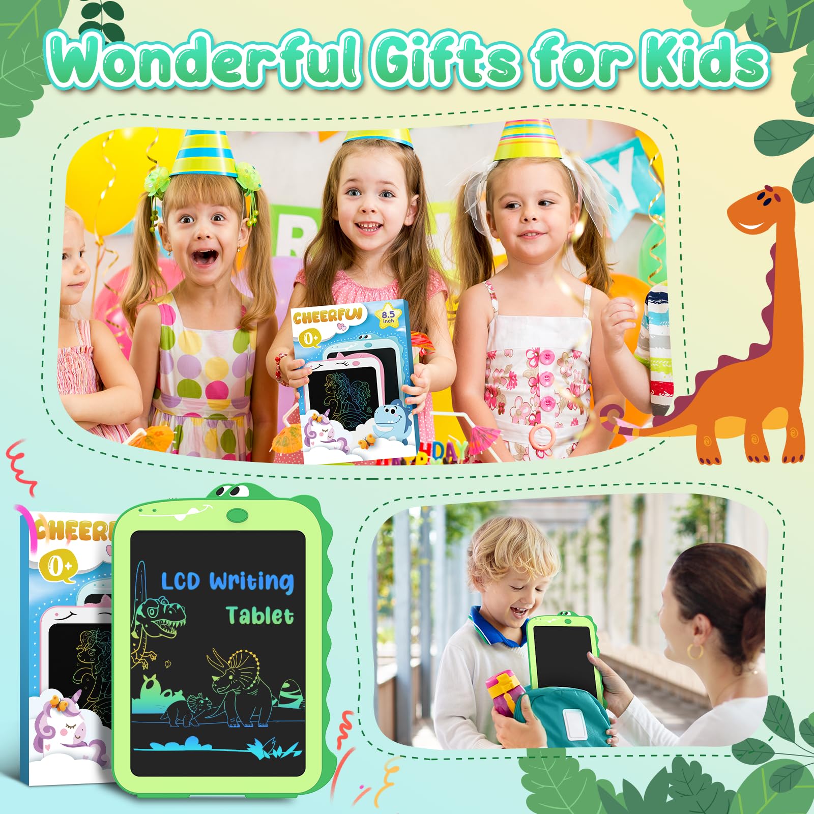Foto 4 pulgar | Tableta De Escritura Lcd Cheerfun Con Diseño De Dinosaurio De 8.5 Pulgadas Para Niños De 3 A 7 Años - Venta Interna