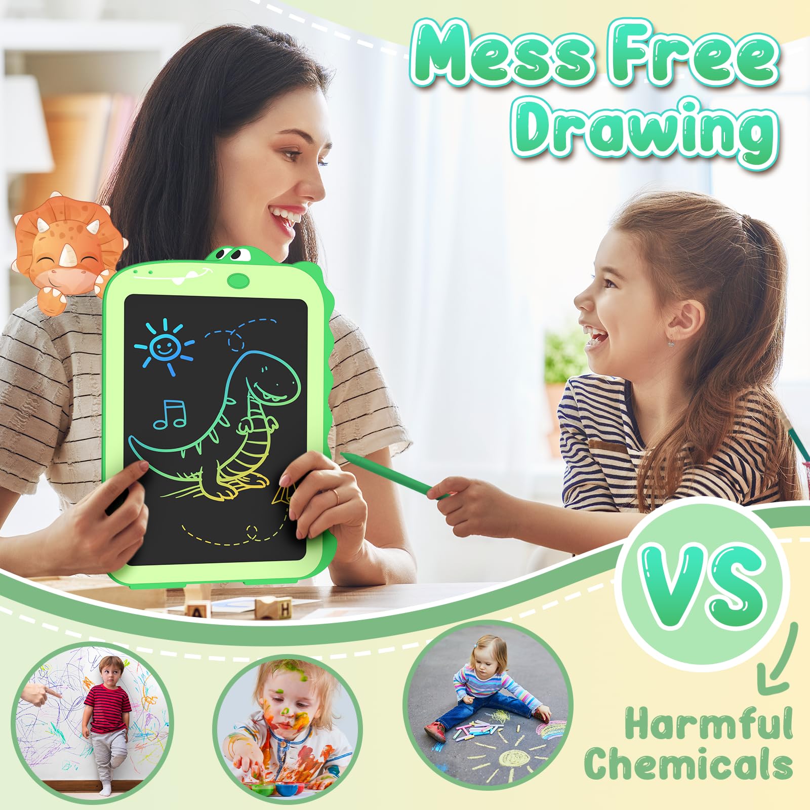 Foto 7 pulgar | Tableta De Escritura Lcd Cheerfun Con Diseño De Dinosaurio De 8.5 Pulgadas Para Niños De 3 A 7 Años - Venta Interna