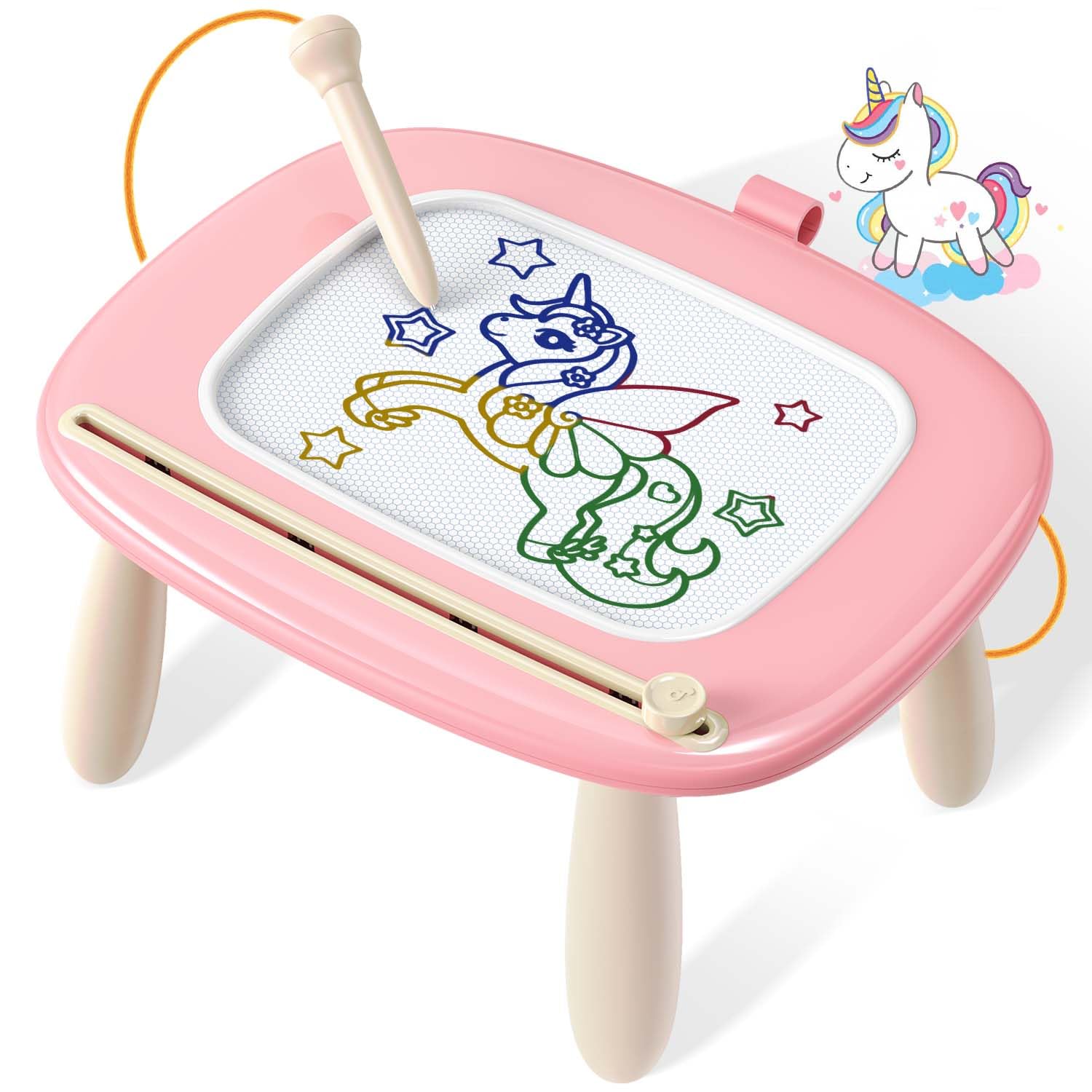 Tablero De Dibujo Magnético Seimome Para Niños De 1 A 2 Años, Color Rosa - Venta Internacional.