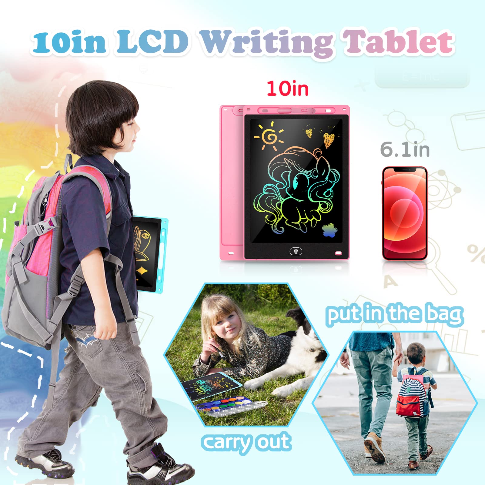 Foto 3 pulgar | Tableta De Dibujo Ktebo Lcd De 10 Pulgadas Para Niños De 2 A 12 Años, Paquete De 2 - Venta Internacional.