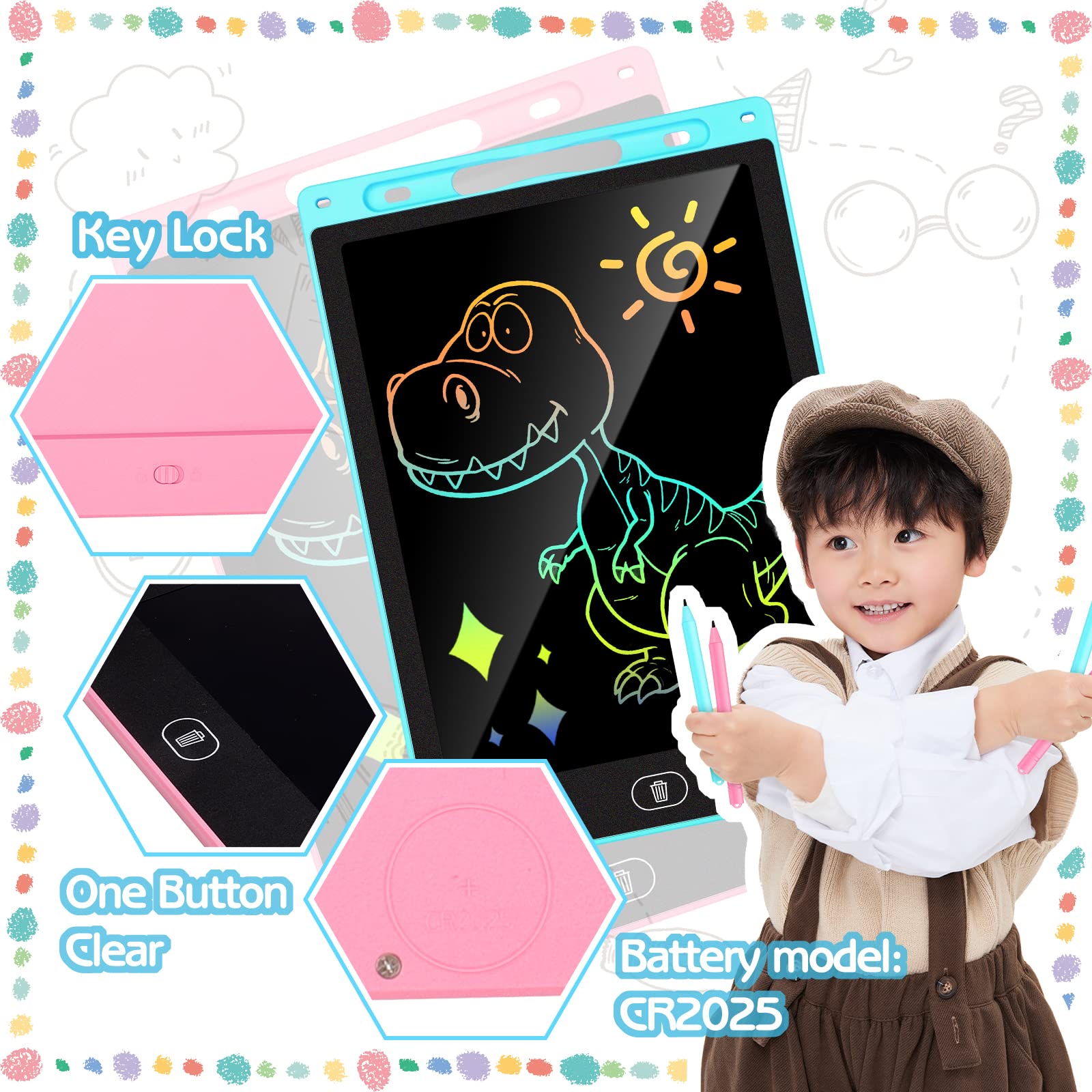 Foto 5 pulgar | Tableta De Dibujo Ktebo Lcd De 10 Pulgadas Para Niños De 2 A 12 Años, Paquete De 2 - Venta Internacional.