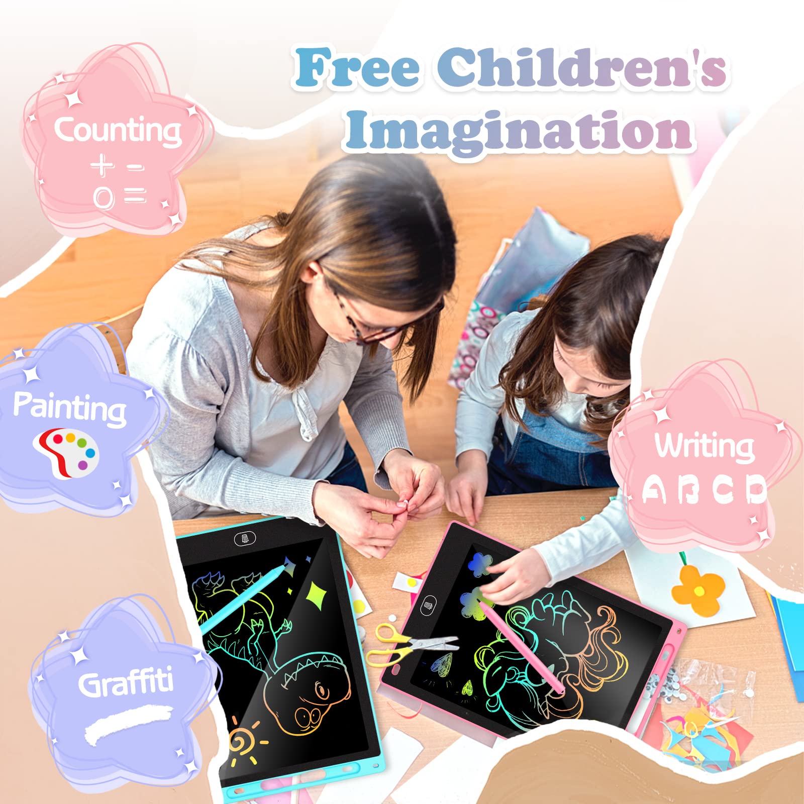 Foto 6 pulgar | Tableta De Dibujo Ktebo Lcd De 10 Pulgadas Para Niños De 2 A 12 Años, Paquete De 2 - Venta Internacional.