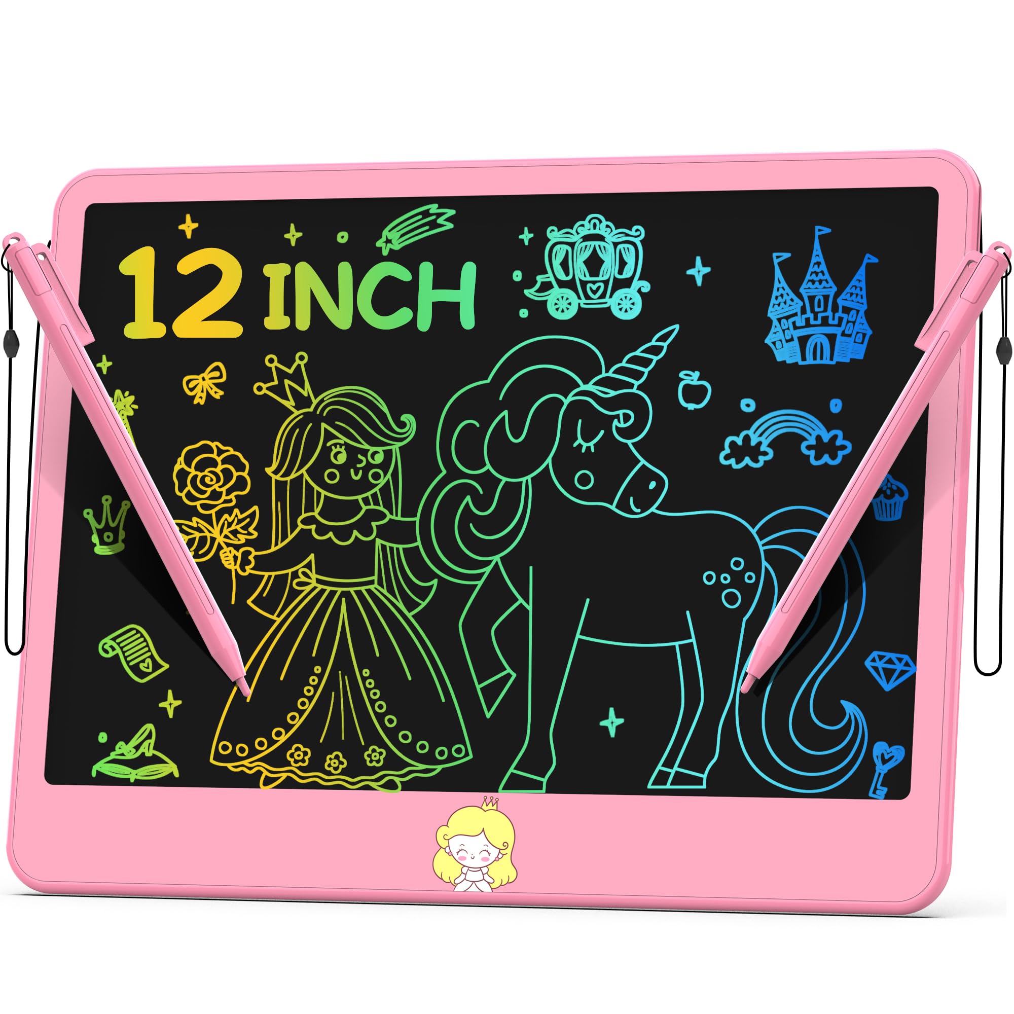 Tableta De Escritura Lcd Hockvill De 12 Pulgadas Para Niños Con 2 Lápices Capacitivos - Venta Internacional.