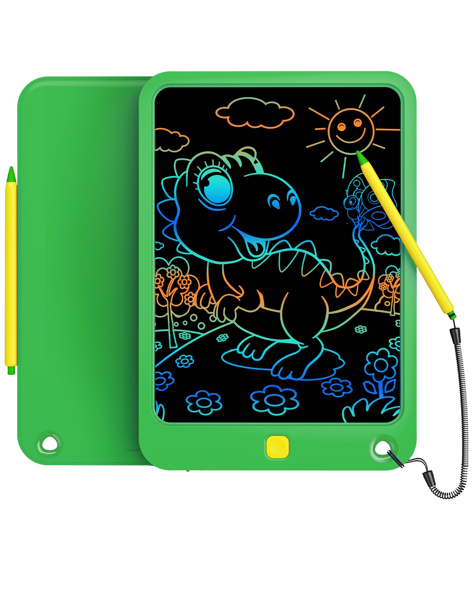 Tableta De Escritura Lcd Kikapabi De 10 Pulgadas Con Cordón Para Niños, Color Verde - Venta Internacional.