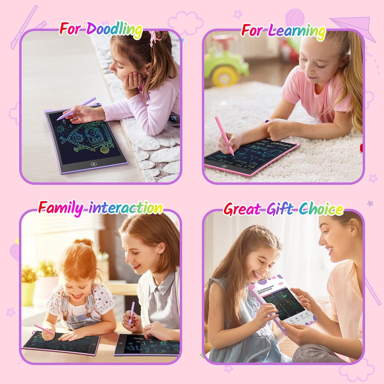 Foto 7 | Tableta De Escritura Lcd Tecjoe De 10 Pulgadas, Paquete De 2 Para Niños De 3 A 8 Años - Venta Internacional.