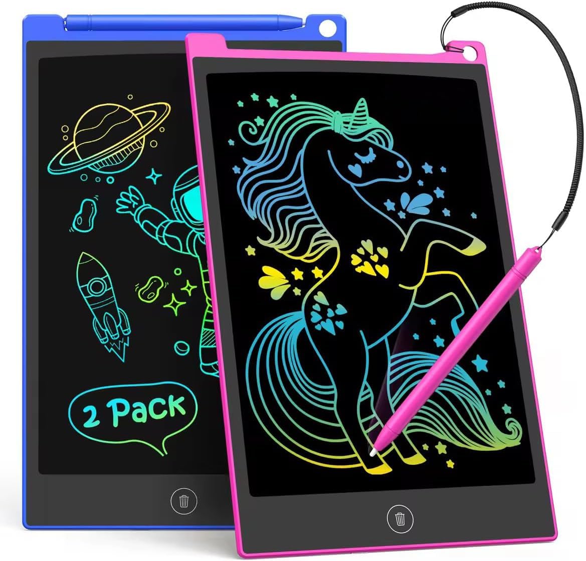Tableta de Dibujo LCD Tecjoe 10 Pulgadas Colorido Doodle Paquete de 2 Unidades para Niños - Venta Internacional