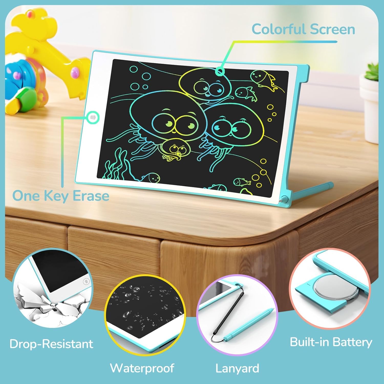 Foto 3 pulgar | Tableta De Escritura Lcd Tecjoe De 8.5 Pulgadas Colorida Para Niños De 3 A 6 Años - Venta Internacional.
