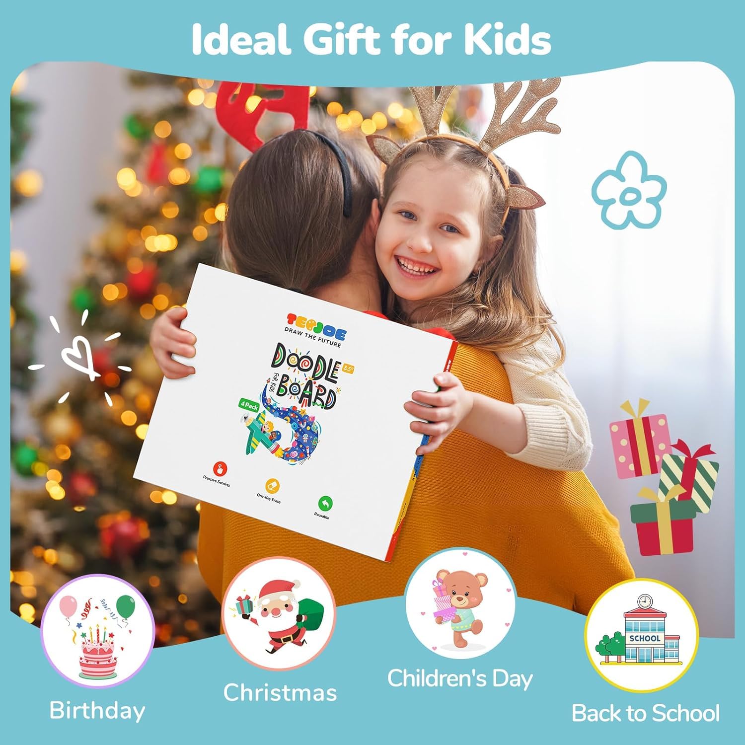 Foto 4 | Tableta De Escritura Lcd Tecjoe De 8.5 Pulgadas Colorida Para Niños De 3 A 6 Años - Venta Internacional.