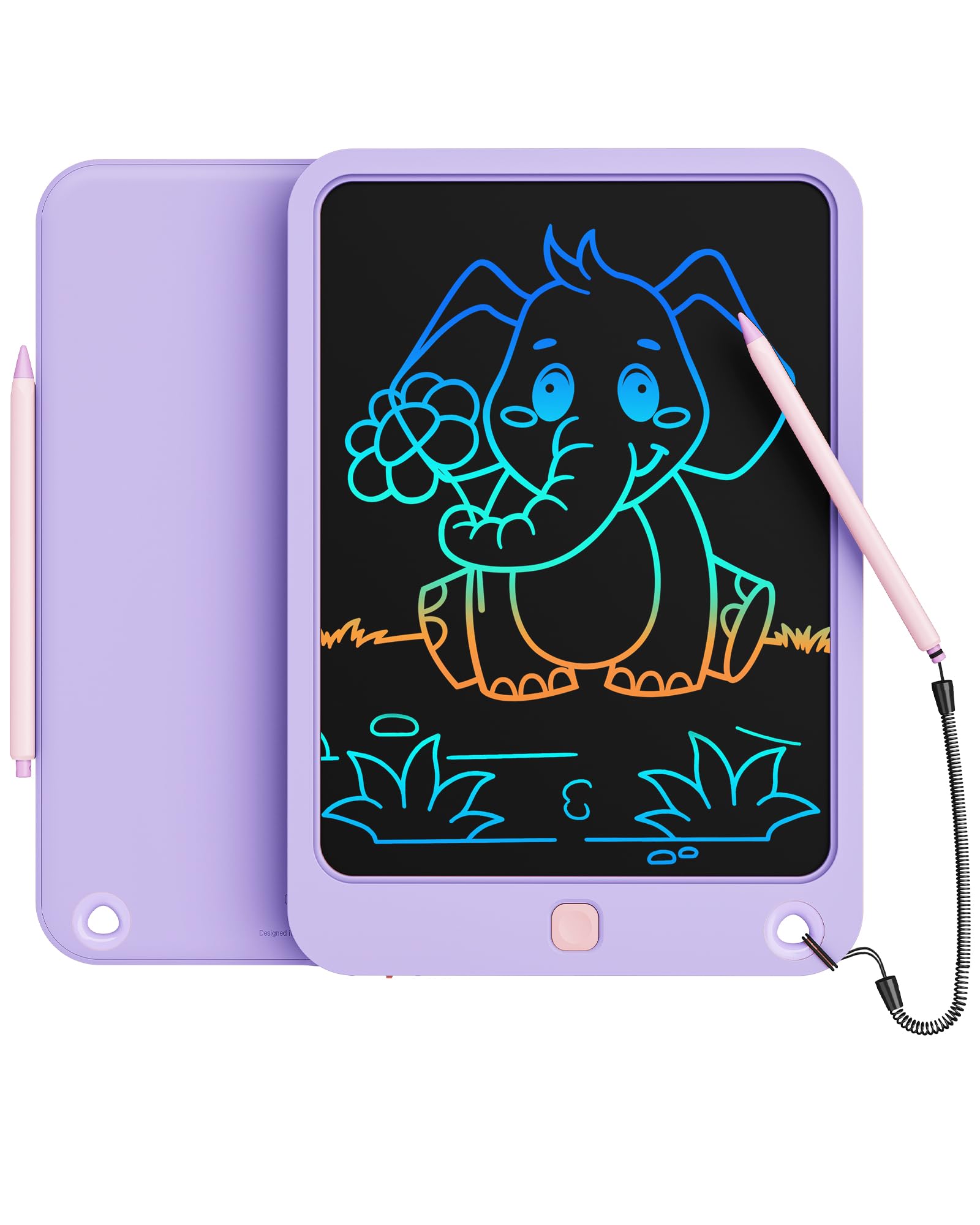 Tableta De Escritura Lcd Kikapabi De 10 Pulgadas Con Cordón Morado - Venta Internacional.