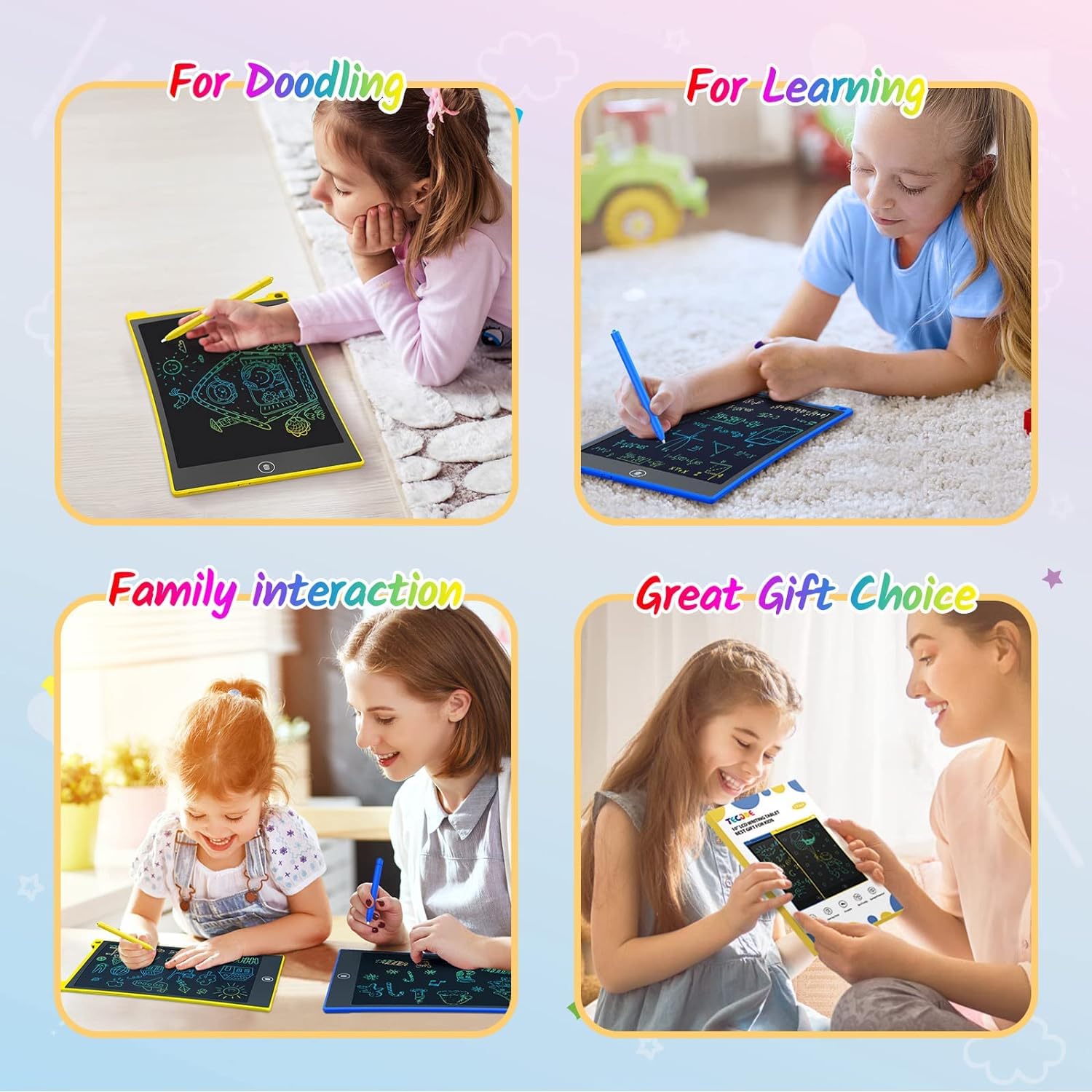 Foto 8 pulgar | Tableta de Escritura Lcd Tecjoe de 10 Pulgadas Paquete de 2 Unidades para Niños - Venta Internacional