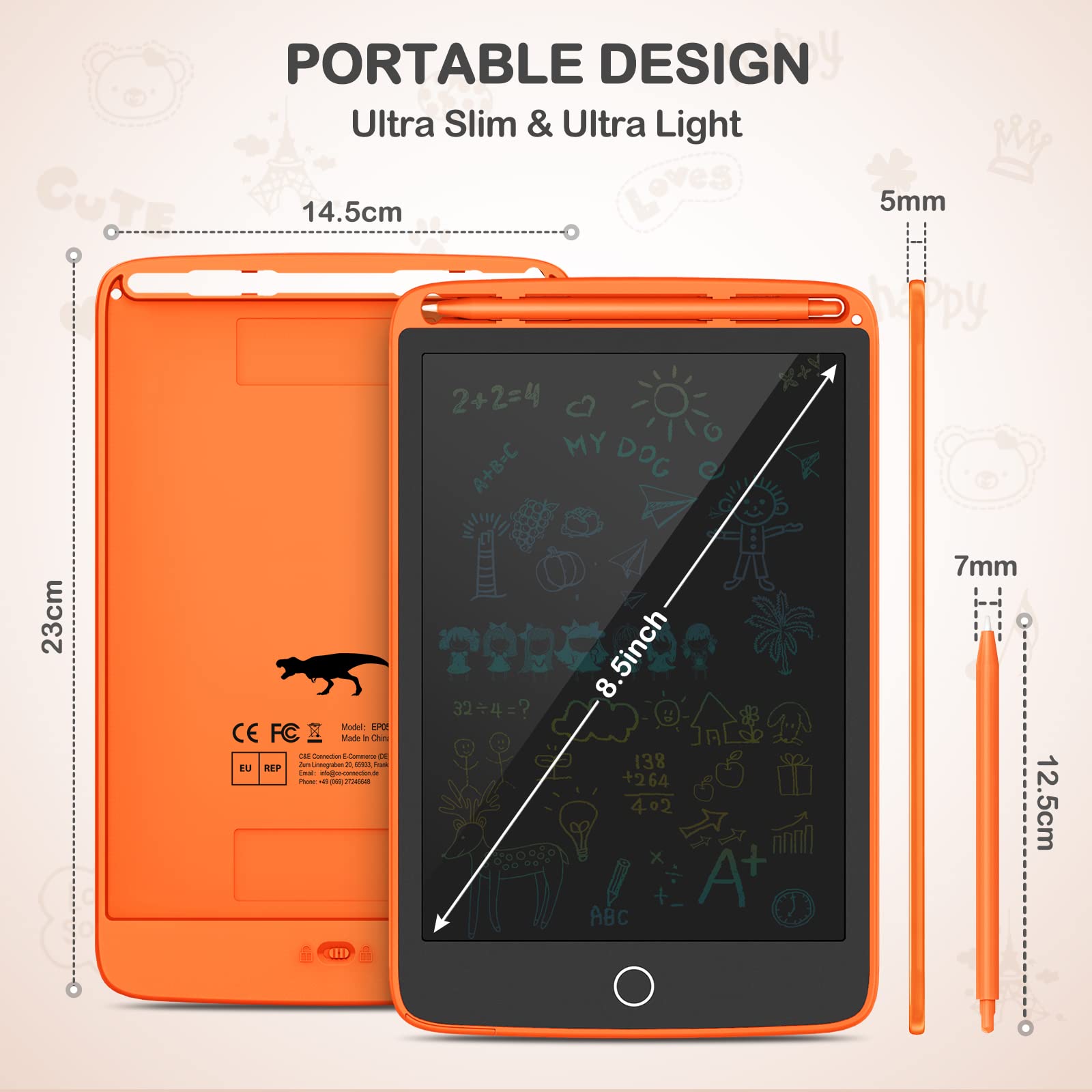 Foto 4 | Tableta De Escritura Lcd Tecjoe Con Pantalla Colorida De 8.5 Pulgadas, Paquete De 2 - Venta Internacional.