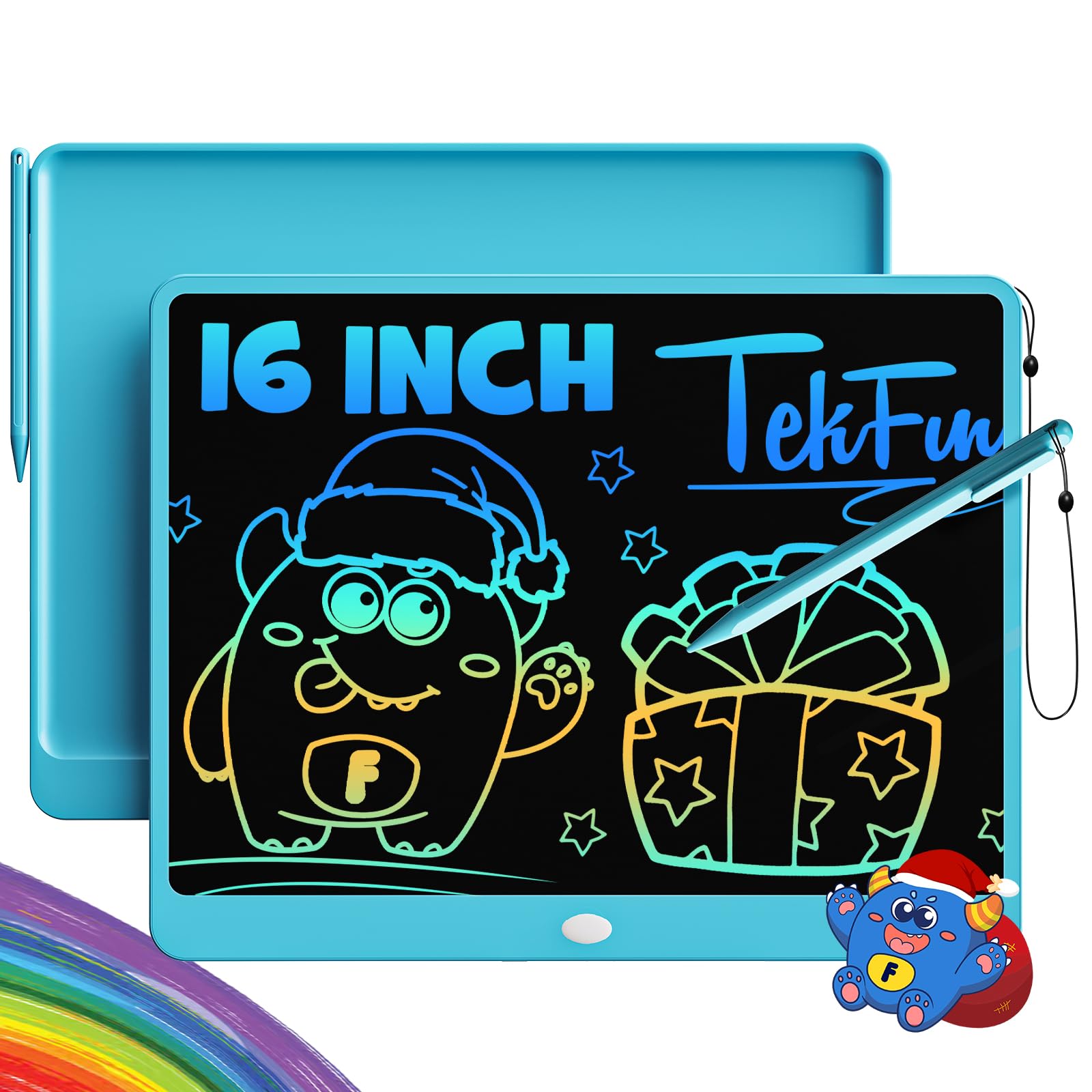 Tableta De Escritura Lcd Tekfun Doodle Board De 16 Pulgadas, Azul - Venta Internacional.