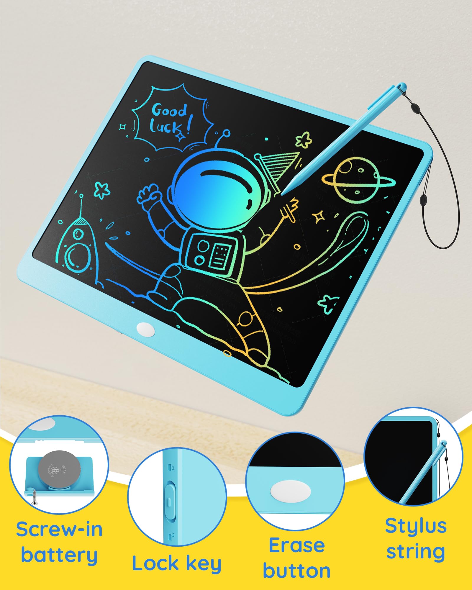 Foto 4 pulgar | Tableta De Escritura Lcd Tekfun Doodle Board De 16 Pulgadas, Azul - Venta Internacional.
