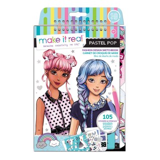 Foto 1 | Cuaderno de Bocetos de Diseño de Moda Make It Real Pastel Pop- Venta Internacional
