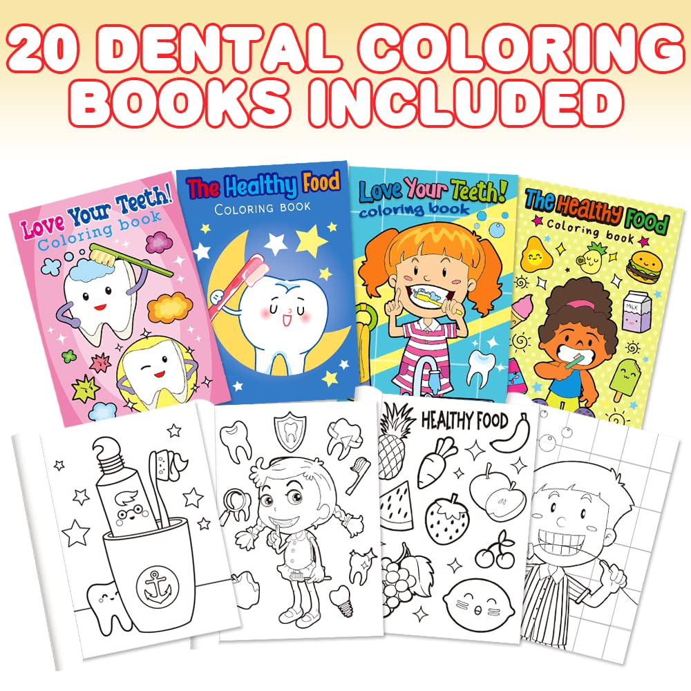 Foto 3 pulgar | Libro Para Colorear Artcreativity Dental, 20 Paquetes De 5 X 7 Para Niños Mayores De 3 Años - Venta Internacional.