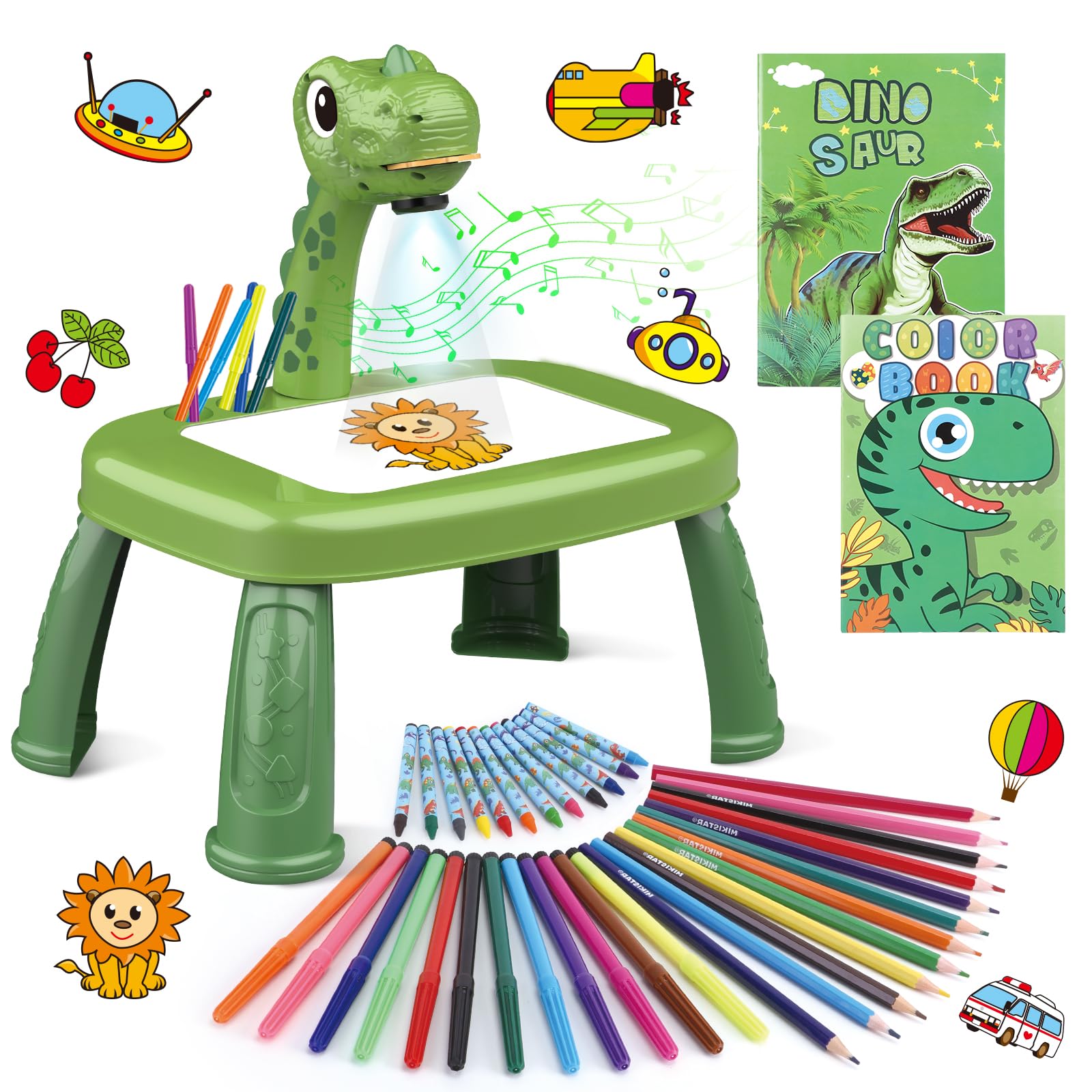 Foto 2 pulgar | Proyector De Dibujo Hoarosall, Kit De Dinosaurios Con Música Y Accesorios - Venta Internacional.
