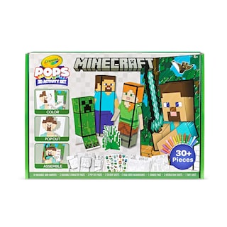 Foto 1 | Set De Arte Crayola Minecraft Pops 3d Con Libro Para Colorear De Más De 6 Años - Venta Internacional.