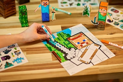 Foto 3 | Set De Arte Crayola Minecraft Pops 3d Con Libro Para Colorear De Más De 6 Años - Venta Internacional.