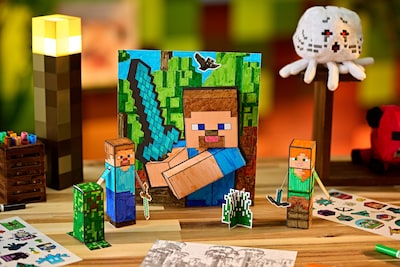 Foto 5 | Set De Arte Crayola Minecraft Pops 3d Con Libro Para Colorear De Más De 6 Años - Venta Internacional.
