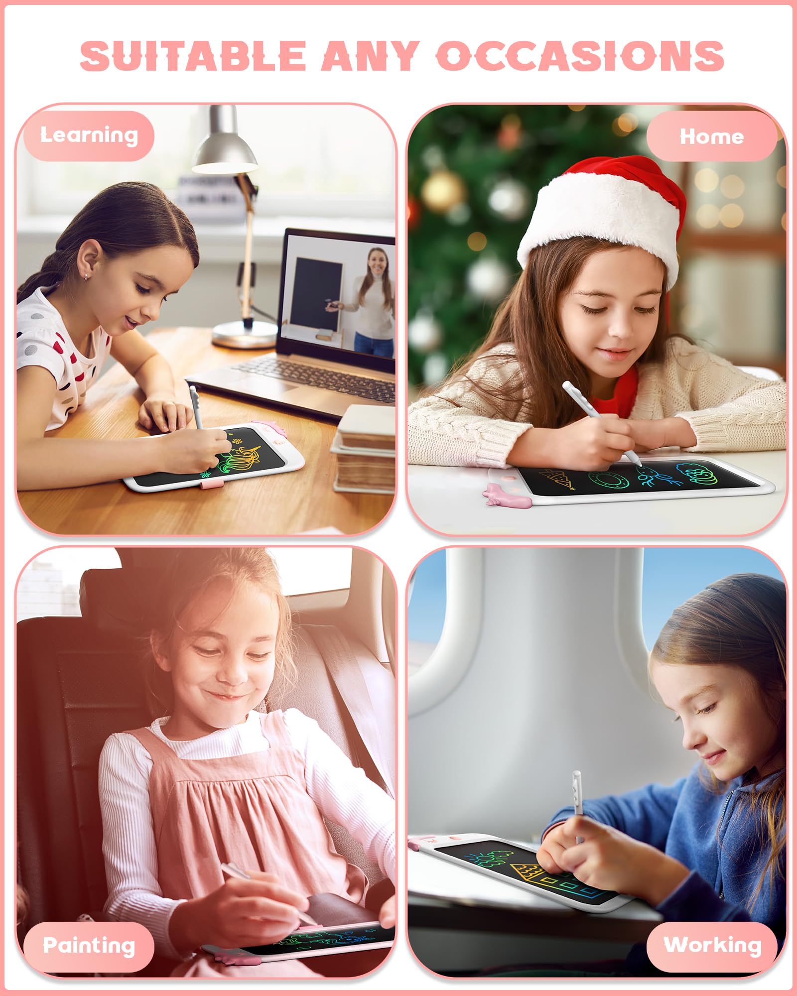 Foto 5 pulgar | Tableta De Escritura Lcd Bravokids De 10 Pulgadas Para Niños Unicorn - Venta Internacional.